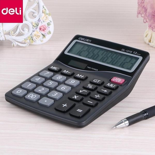 Калькулятор, 12-разрядный（deli） 160×122×36 мм/计算器/12位