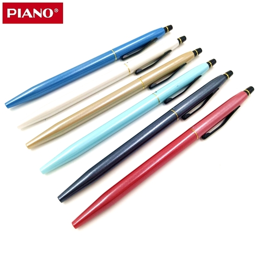 Ручка шариковая автоматическая на масляной основе, син.  0,7мм（piano）/细彩杆中油笔-0.7mm
