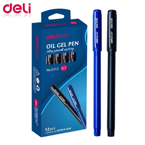 Ручка шариковая на масляной основе, син. 0,7 мм（deli）/实杆中油笔-0.7mm