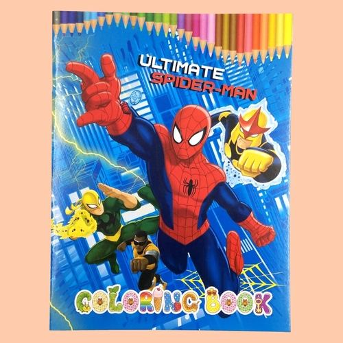 Раскраска с наклейками "Человек паук"