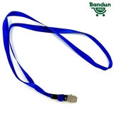 Лента для бейджа  400 мм（bandun）/证件卡挂绳-蓝色（中夹金丝）