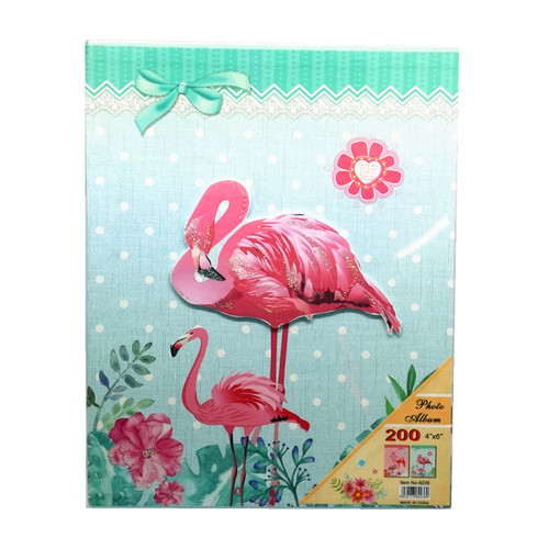 Фотоальбом Фламинго на 200 фотографий（20.5×26×5.5 см）/相册200张火捏鸟-4×6