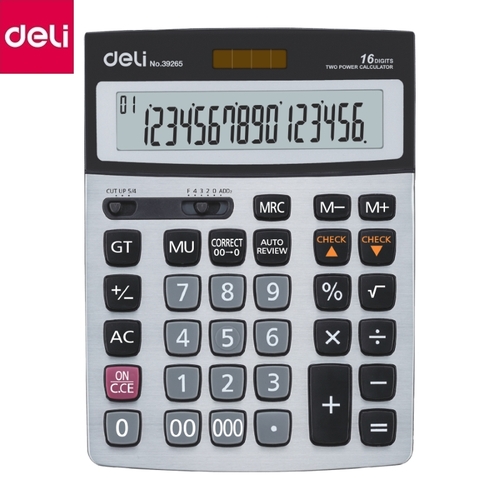 Калькулятор 16-разрядный 152×154×29 мм（deli）/桌面计算器-16位