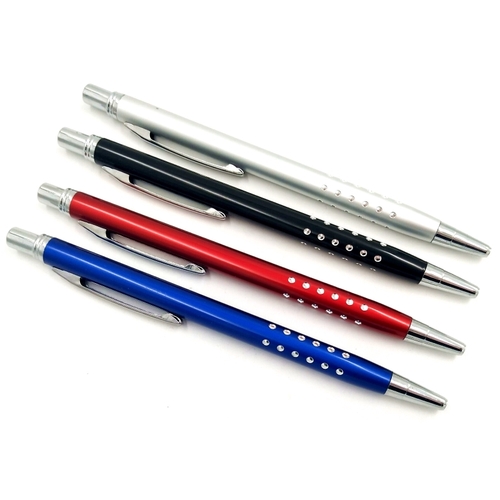 Ручка шариковая  син.,  0.7мм автоматическая, алюминиевая/铝杆圆珠笔-蓝 0.7mm