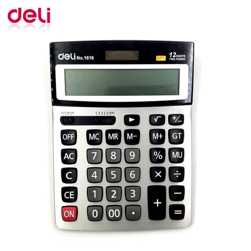 Калькулятор 12-разрядный 205×158×40 мм（deli）/桌面计算器-12位
