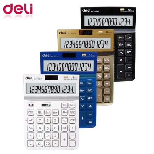 Калькулятор 12-разрядный 195×143×36 мм（deli）/珠光计算器-12位吸卡