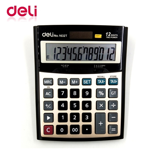 Калькулятор 12-разрядный 195×155×47 мм（deli）/桌面计算器-12位