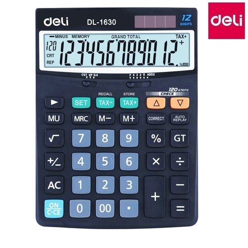 Калькулятор 12-разрядный 195×145×39 мм（deli）/桌面计算器-12位