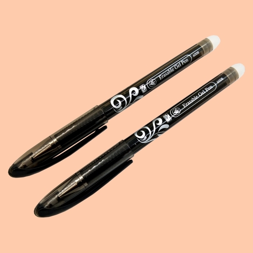 Ручка гелевая со стирающимися  чернилами черн. 0.5 мм/可擦笔透明杆0.5mm