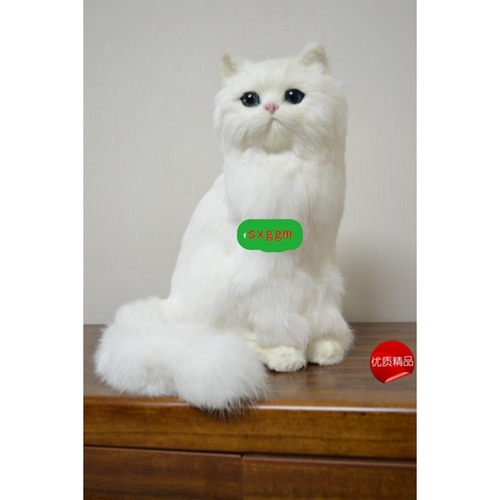 Игрушка сувенир с натуральной шерстью Кошка (выс 31см)