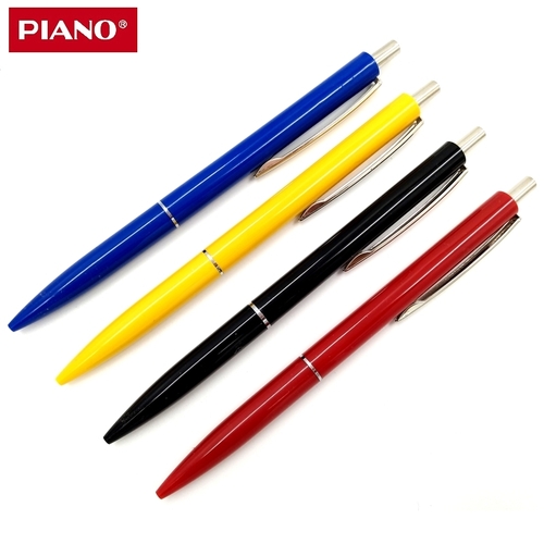 Ручка шариковая автоматическая на масляной основе, син.  0,7мм（piano）/细彩杆中油笔-蓝0.7mm