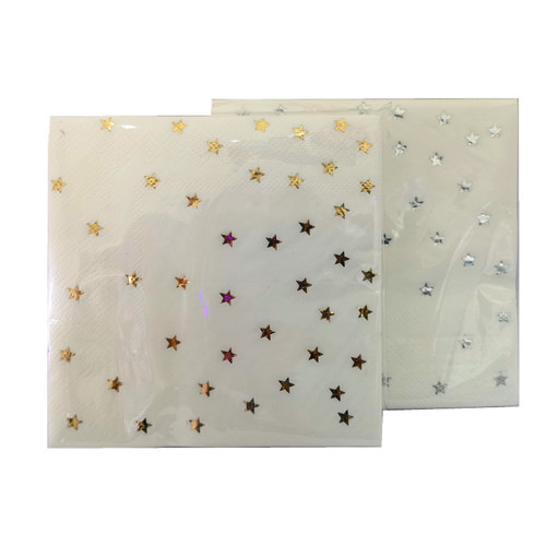 Салфетки бумажные Звёзды  25×25см
