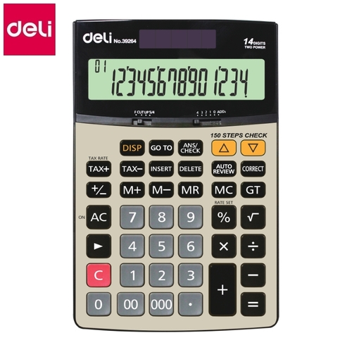 Калькулятор 14-разрядный 152×154×29 мм（deli）/桌面计算器-14位