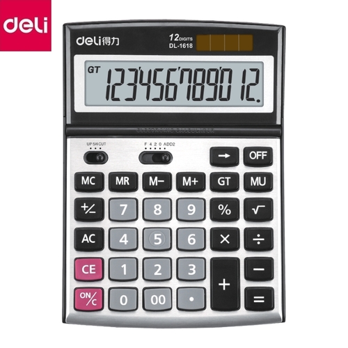 Калькулятор 12-разрядный（deli） 193×139×34 мм/桌上型计算器- 12位
