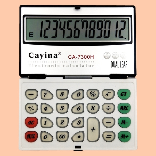 Калькулятор 12-разрядный（CAYINA）120×80 мм/翻盖计算机-12位（CAYINA）
