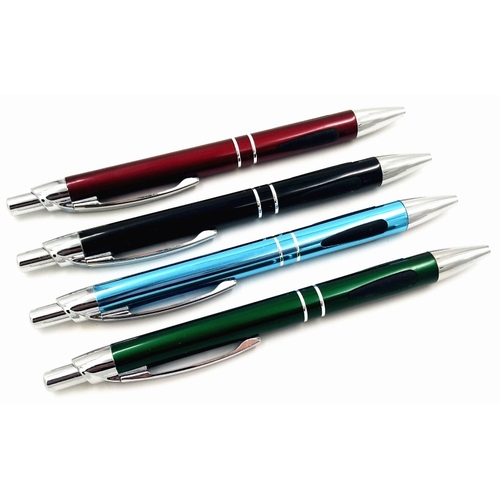 Ручка шариковая  син.,  1.0мм автоматическая, алюминиевая/铝杆圆珠笔-蓝1.0mm