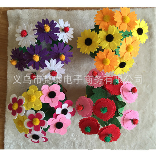 Набор для аппликации (цветы)/花盆布艺-不织布-8款