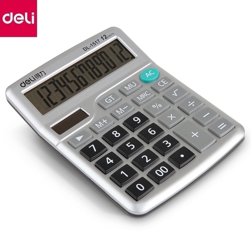 Калькулятор 12-разрядный（deli） 175×133×36 мм/计算器-12位