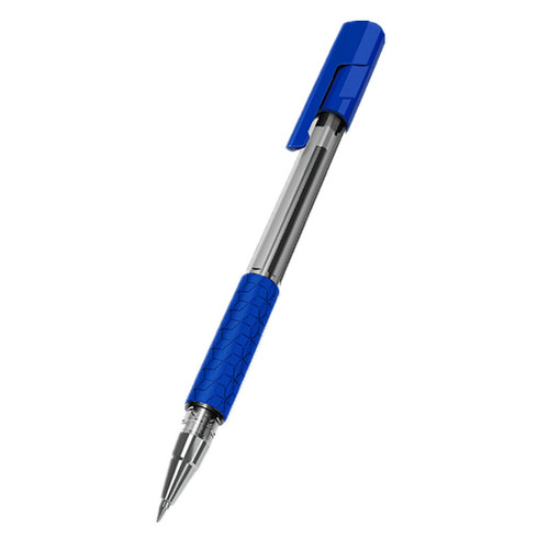 Ручка шариковая 0,1 мм син（deli）/中油笔1.0mm子弹头-蓝