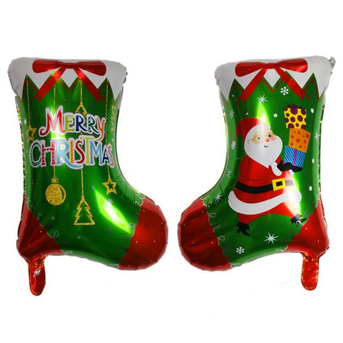 Фольгированный шар Рождественский носок 63.5см/铝箔气球-25寸双面圣诞靴子