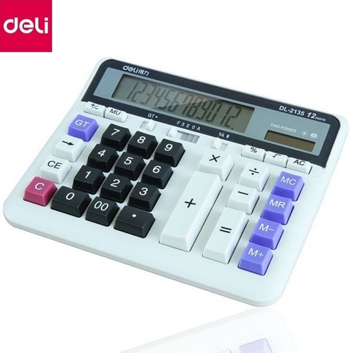 Калькулятор 12-разрядный （deli） 190×154×43 мм/大屏幕计算器-12位