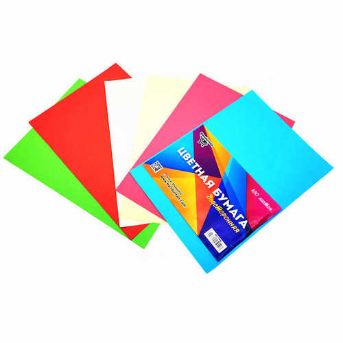 Цветная бумага для творчества 20×30см， A4，100л/彩色纸100张A4-80g