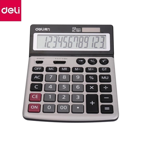 Калькулятор 12-разрядный 200×150×26 мм（deli） /桌上型计算器- 12位