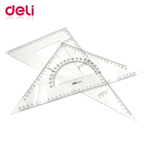 Набор треугольников 2 шт - 35см ( deli )/三角尺