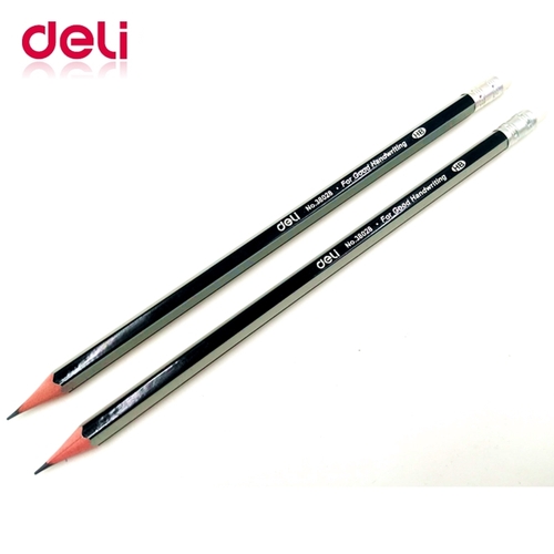 Карандаш чернографитный  шестигранный НВ （deli）/HB皮头铅笔-六角笔杆