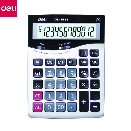 Калькулятор 12-разрядный 205×150×40 мм（deli）/桌面计算器-12位