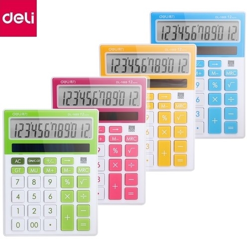 Калькулятор 12-разрядный （deli） 175×131×32 мм/计算器-12位吸卡
