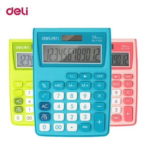 Калькулятор 12-разрядный.（deli） 120×86×30 мм/彩色计算器-便携型