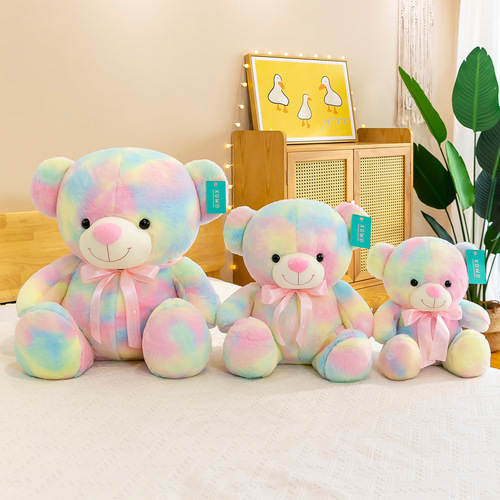 Мягкая игрушка Медведь 35см/毛绒玩具-彩虹熊