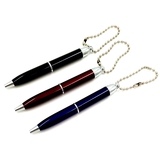 Ручка-брелок, шариковая син.8.5 см/铁杆圆珠笔-（短杆）带链