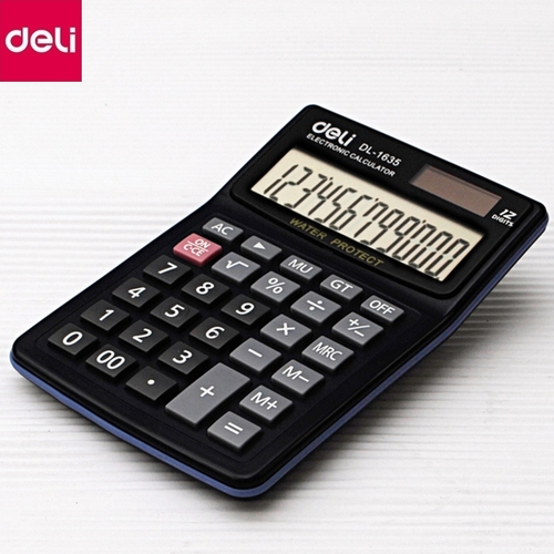 Калькулятор 12-разрядный（deli） 158×128×42 мм/桌上型计算器-12位彩盒
