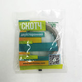 Скотч двухсторонний тонкий 2 шт. 9 мм×9.2 м×80 um/2个袋装袋装双面胶0.9×92см