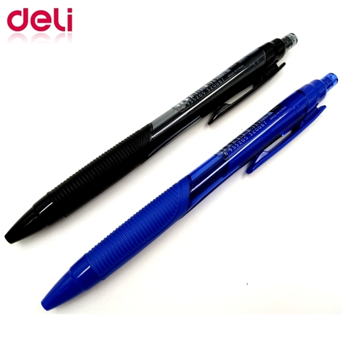 Ручка гелевая автом.чер. 0,5 мм（deli）/按动胶杆中性笔-0.5mm