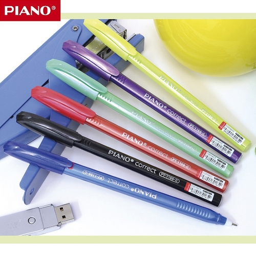 Ручка шариковая цветной корпус на масляной основе, син. 0,7мм（piano）/烛光彩杆中油笔-0.7mm