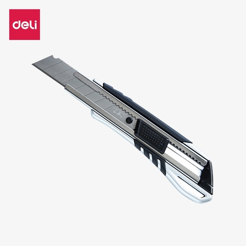 Нож канцелярский  металл.   0,5×18×100 мм（deli）/金属美工刀18×100 мм（deli）
