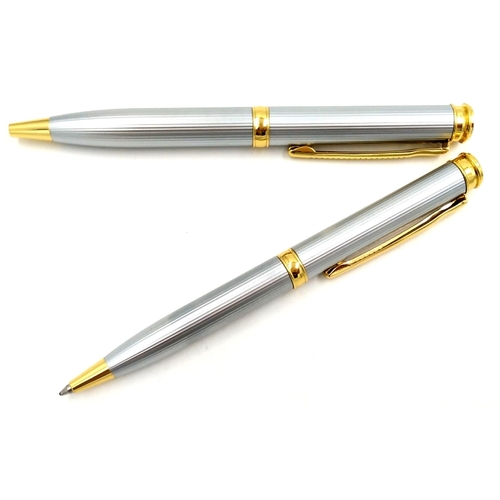 Ручка шариковая син.11см/铁杆圆珠笔-蓝（白金杆11cm）