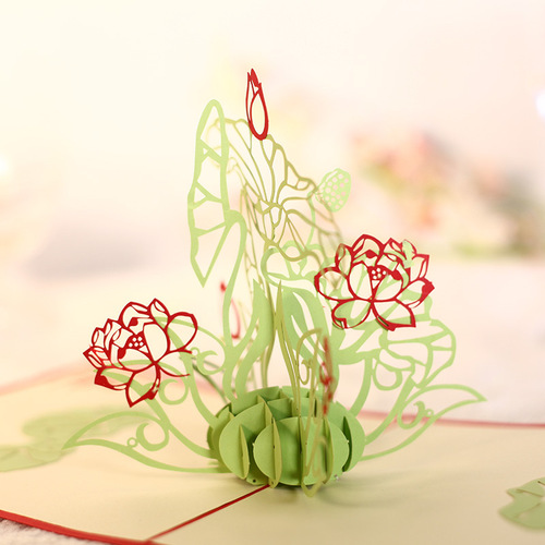3D поздравительная открытка "Цветок"