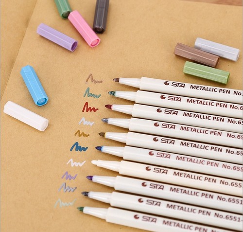 Набор цветных маркеров （перламутровые）/金属笔油漆笔