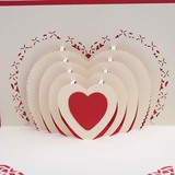 3D поздравительная открытка "Сердце"