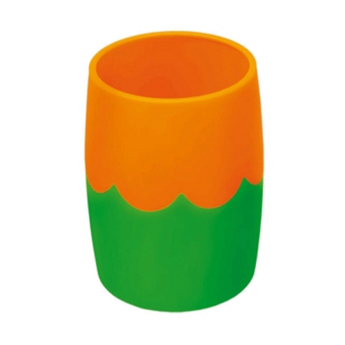Стакан двухцветный зелено-оранжевый СТАММ СН503/花边笔筒-橙绿色（CTAMM）